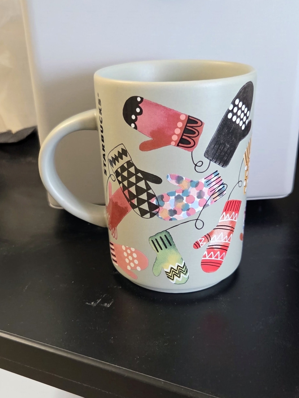 Starbucks 2017 Multicolor Mittens Ceramic Coffee Mug 12oz